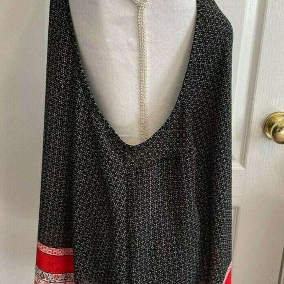 Torrid flowy tank top blouse black red orange size 1 1x - Picture 3 of 6
